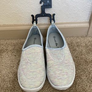 Woman’s Slip on Sneakers.  Pretty Pastel Colors.  Size 6.  Brand New